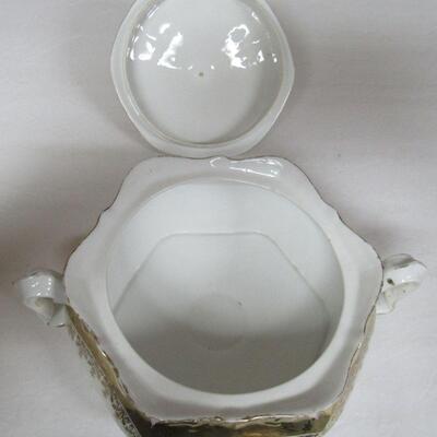 Vintage Dish Lot, Nice Covered Serving Dish, Handled Nappy, Nice Plate