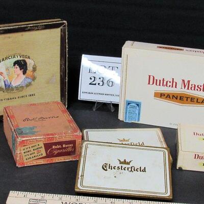 Lot of Old Cigar Boxes and Tins