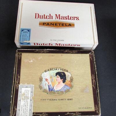 Lot of Old Cigar Boxes and Tins