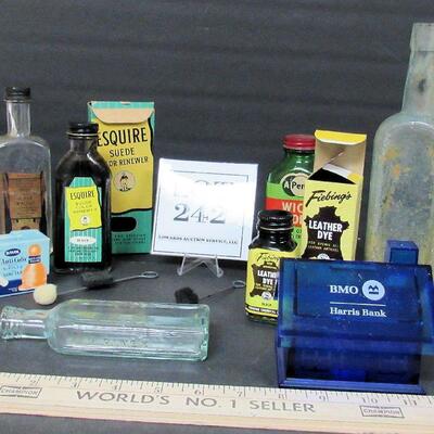 Vintage Advertising Lot, Nice Boxes and Bottles and New BMO Plastic Bank
