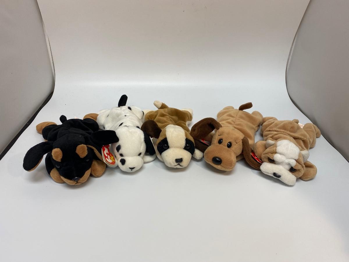 Lot of 5 TY Beanie Baby Puppy Dog Plush Stuffed Animals | EstateSales.org