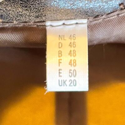 GENUINE BROWN LEATHER JACKET - WOMENâ€™S SIZE XL/UK 20