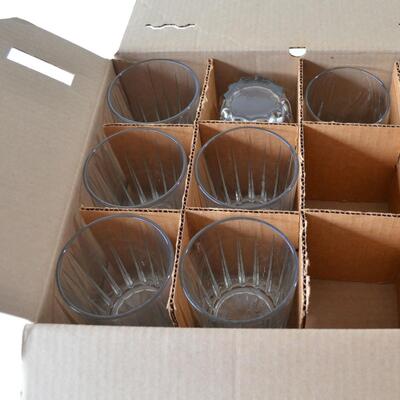 17 Piece Drinkware Set - 16 oz and 12 oz Drinking Glasses