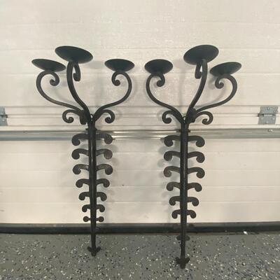 Iron Wall Candleholders