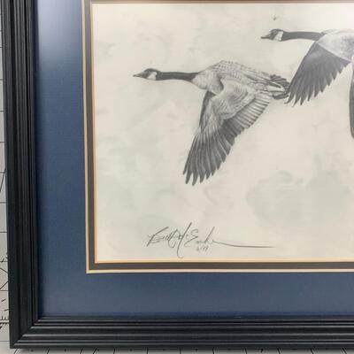 #26 Brett A McEachen Framed Geese Drawing
