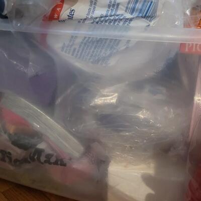 Lot 31: Large Overflowing Tote Filled with Disposable Napkins, Plates, Cups, Utensils & More