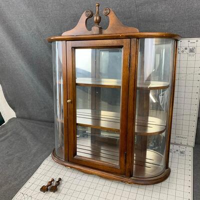 #5 Mini Wood/Glass Hanging Curio Cabinet