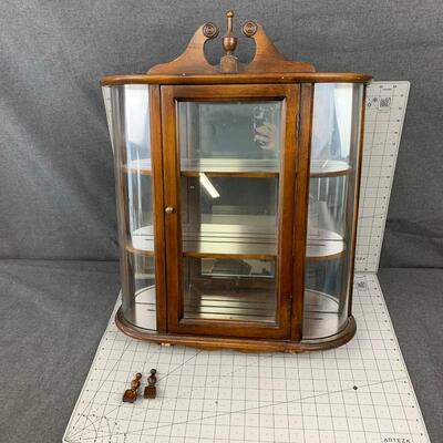 #5 Mini Wood/Glass Hanging Curio Cabinet