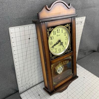 #6 Commodore Quartz Regulator Wall Clock