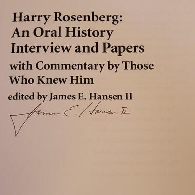Lot 46: Harry Rosenberg: An Oral History Interview and Papers - signed by Hansen