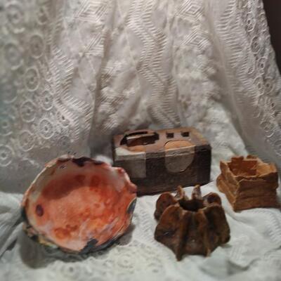 Lot of 4 Clay Sculptures