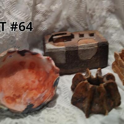 Lot of 4 Clay Sculptures
