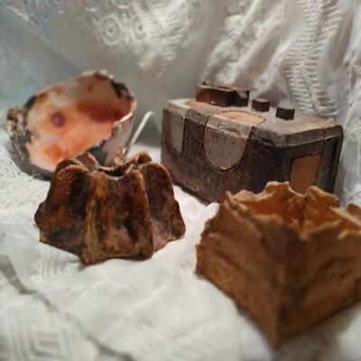 Lot of 4 Clay Sculptures