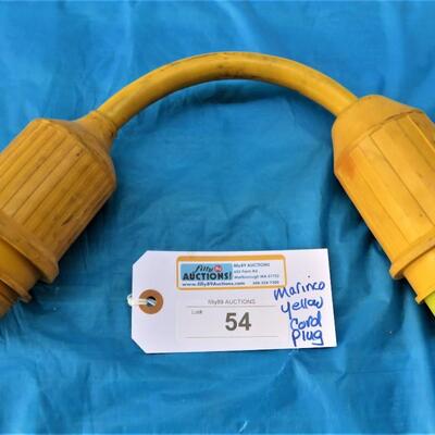 MARINCO Outdoor Electric Dock Plug Cord for Marine Yellow Plug Vintage