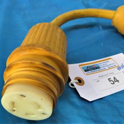 MARINCO Outdoor Electric Dock Plug Cord for Marine Yellow Plug Vintage