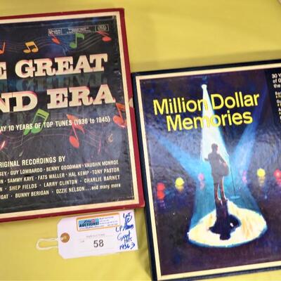 1936-1945 The GREAT BAND Era LP & Million Dollar Memories Hits 30 Years 1972 Vinyl Record Albums Boxed set LOT