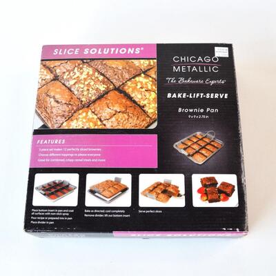 Chicago Metallic Bakeware - Brownie Pan - Bake, Lift, Server