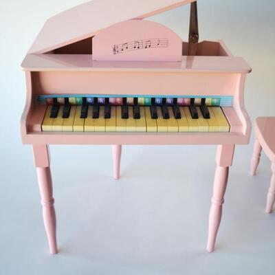 Child Size Grand Piano - Girl Pink - with Stool