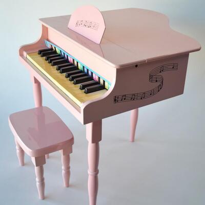 Child Size Grand Piano - Girl Pink - with Stool