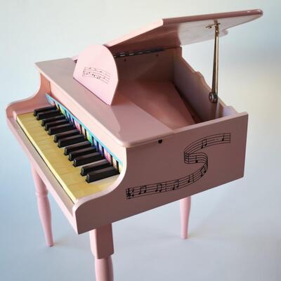 Child Size Grand Piano - Girl Pink - with Stool