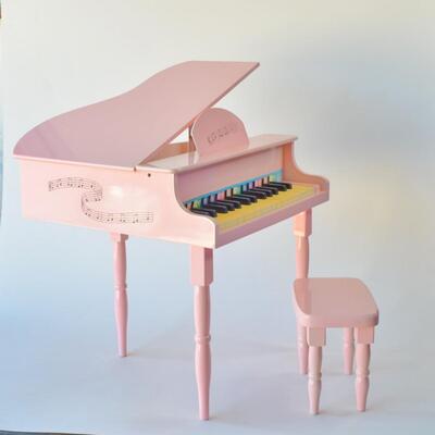 Child Size Grand Piano - Girl Pink - with Stool