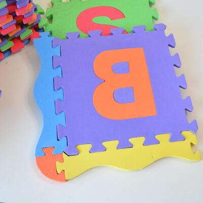 Children's Foam Alphabet Tile Floor - Indoor Play Area - 28 Tiles