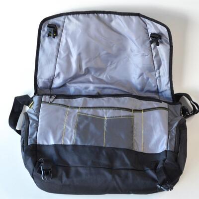Dell Laptop Messenger Bag - Black and Gray - Padded Laptop Pocket