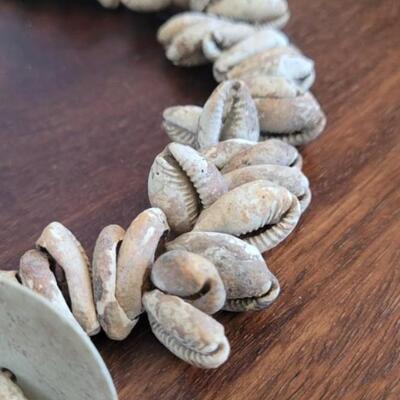 Lot 125: Pre-Columbian Fossilized Shell Necklace and Stone Bead Necklace