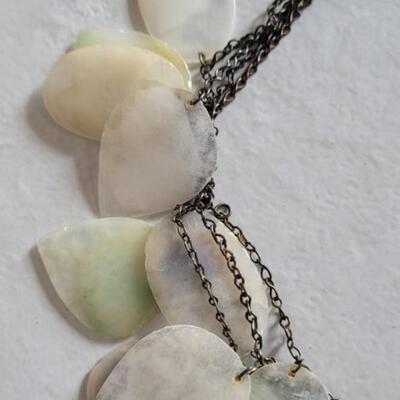 Lot 127: Antique Rare White, Green and Blue/Lavender Jade Necklace