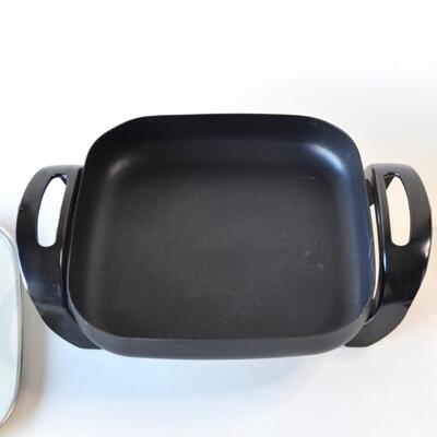 Elite Gourmet Electric Skillet - 12" Non-Stick with Glass Lid