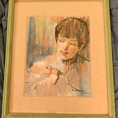 Cortland Butterfield (American, 1904-1977) Watercolor Signed Painting 18” x 22”