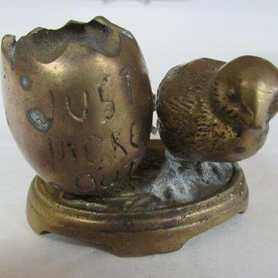 Mixed Lot of Metal Decorative Items, Nice Copper Tray, Brass Napkin Ring and Toothpicks