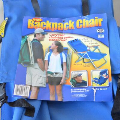 Hi-Back Backpack Chair by Wear-Ever Chair - Headrest and Cupholder