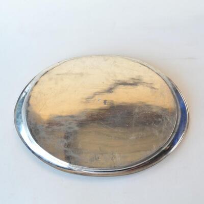 Large Metal Serving Tray - Maybe Pewter - Makers Mark Etain