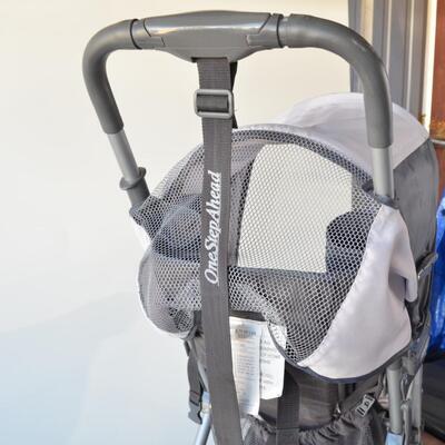 One Step Ahead Foldable Stroller with Cover and Bottom Storage