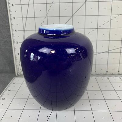 #52 Small Japanese Cobalt Pheasant Jar