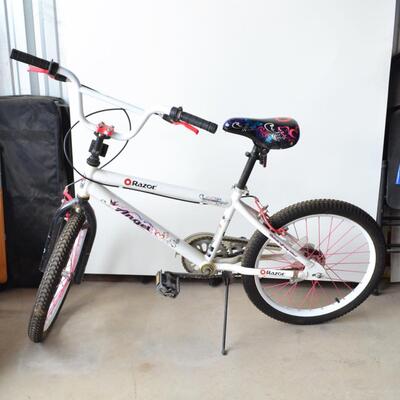 Razor Girls Bike - White Angel - Freestyle - 20" Wheels