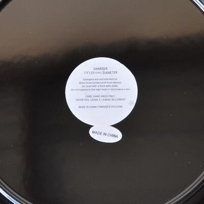 Set of 8 Gold Charger Plates - 13" - Dining Decor