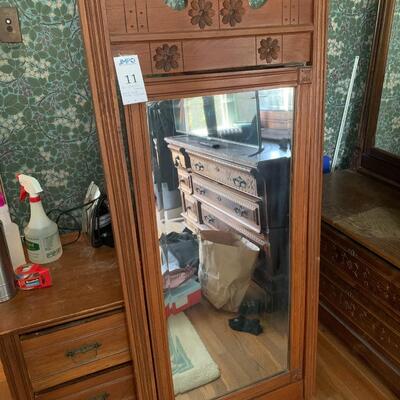 Eastlake Dresser/Mens Wardrobe with Hat Box #1