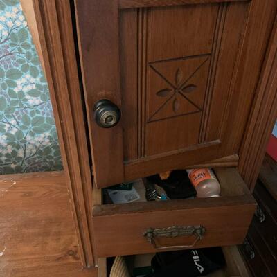 Eastlake Dresser/Mens Wardrobe with Hat Box #1
