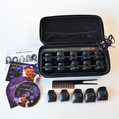 Topstyler Hair Curling System - 15 Curlers, DVD, Instruction Manual - Original Case