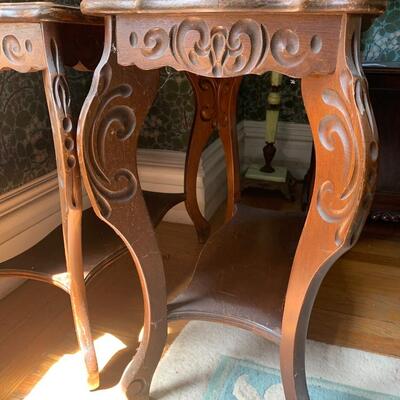 Pair of Inlaid Side Tables