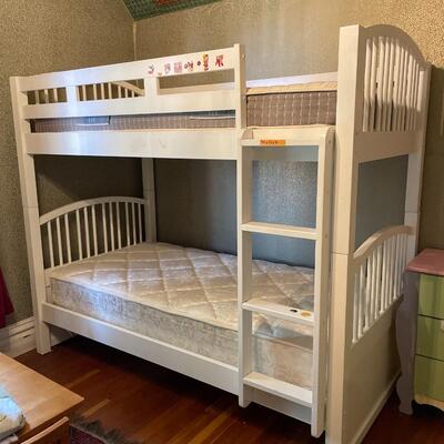 White Bunk Bed - Matches Dresser in Lot #16