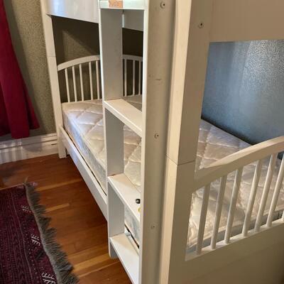 White Bunk Bed - Matches Dresser in Lot #16