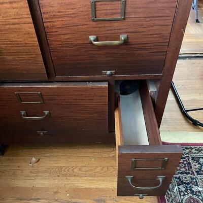 Antique File Cabinet with 6 Drawers