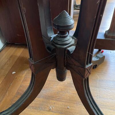 Eastlake Occasional / Parlor Table with Marble Top and Casters
