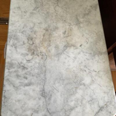 Eastlake Occasional / Parlor Table with Marble Top and Casters