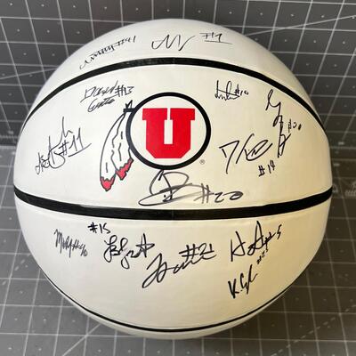 University of Utah Team Ball Signed 