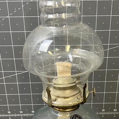Kerosten Oil Lamp- Clear Hobnail Base 