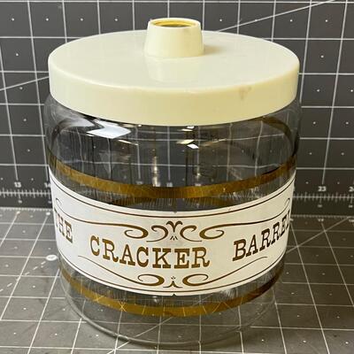 Clear Cracker Barrell Cookie Jar